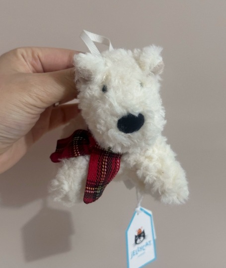 Limite de Noël, pendentif écharpe West Highland
