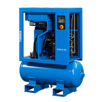 Compresseur d'air rotatif à vis PM VSD monophasé 220V 8-10 bars, 4 kW 5,5 CV 7,5 CV 5,5 kW, petit, silencieux, avec réservoir de réception d'air