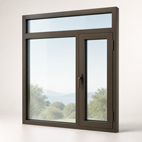 Ventana Moderna de Aluminio con Doble Acristalamiento y Malla de Acero Inoxidable para Proyectos de Hoteles y Villas con Aislamiento Acústico