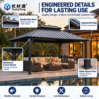 Pavillon de jardin extérieur personnalisé en usine, imperméable et anti-insectes, pour patio, jardin, espaces de loisirs et de repos