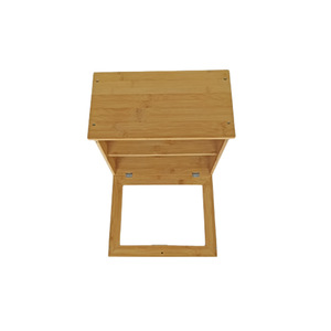Caja de Pan de Bambú de Dos Niveles con Puerta Individual, Cajón de Almacenamiento, Contenedor a Prueba de Polvo para Panadería - Product Image 3