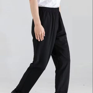 Venta al por mayor profesional unisex Chef pantalones de secado rápido transpirable tela cintura elástica precio al por mayor para restaurante uniformes - Product Image 3