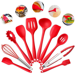 Customized Logo Wholesale High Quality Non-stick 10 Pieces <b>Silicone</b> Kitchenware Set and Heat Resistant Cooking <b>Tools</b> - Product Image 1