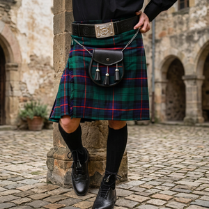 KHUMBRO SPORTS Fabricante de Kilt Escocés Verde Personalizado para Pedidos al por Mayor con Marca Privada, Traje Tradicional de las Tierras Altas Escocesas - Product Image 4