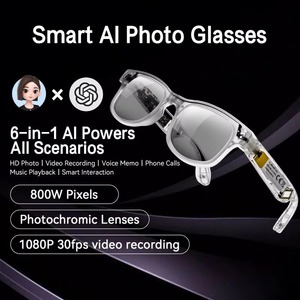 Lunettes de soleil intelligentes AI AIMB-G2 avec caméra 8 mégapixels, lentilles 3-en-1, anti-lumière bleue, 1200P, 290 mAh, Wi-Fi, anti-tremblement, lunettes intelligentes ChatGPT - Product Image 4