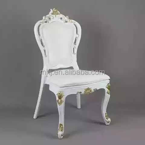 Белый Банкетный стул louis в королевском стиле, обеденный стул, свадебный стул