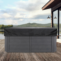 Housse de protection moderne carrée pour spa, en tissu Oxford 600D imperméable, taille et forme personnalisables pour spas extérieurs, hôtels et salles de bain