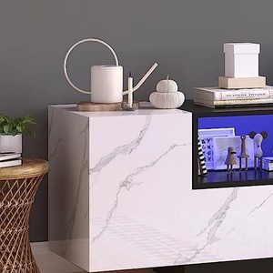 Meuble <span class=keywords><strong>TV</strong></span> LED de haute qualité adapté à toutes les tailles de téléviseurs avec rangement Meuble <span class=keywords><strong>TV</strong></span> moderne avec étagère en verre réglable - Product Image 4