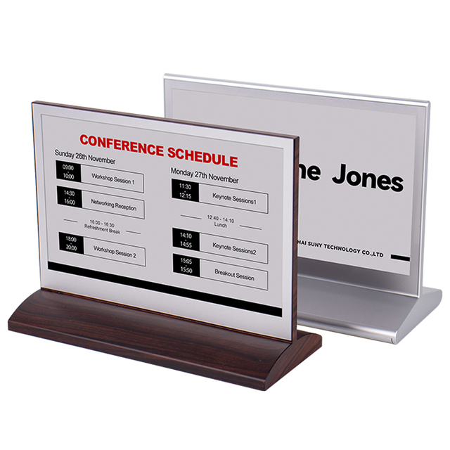 E-Ink Nameplate Display Paperless Electronic Paper Table Sign Name Tag for Conference Meeting Room