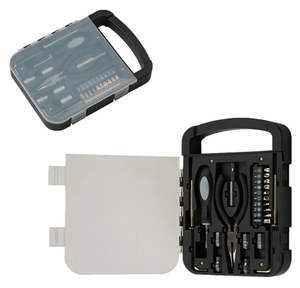 Juego <span class=keywords><strong>de</strong></span> herramientas portátil <span class=keywords><strong>de</strong></span> acero al carbono, <span class=keywords><strong>caja</strong></span> <span class=keywords><strong>de</strong></span> transporte transparente, destornillador, kit <span class=keywords><strong>de</strong></span> utilidad para tareas <span class=keywords><strong>de</strong></span> bricolaje en el hogar y reparaciones al aire libre, 22 Uds. - Product Image 5