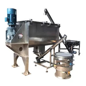 Dzjx 100 500 5000 Liter Voedselpoeder Horizontale Lint Blender Mixer Poeder Mengmachine 100 Kg Roestvrij Staal Lint Mixer