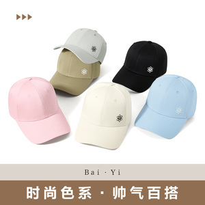 หมวกเบสบอลแบบไม่จำกัดเพศสีทึบโพลีเอสเตอร์ทวิลล์หมวกป้องกันแสงแดดแบบพับได้สำหรับกีฬากลางแจ้งสวมใส่ในฤดูร้อน - Product Image 3