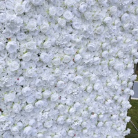 Großhandel Umweltfreundliche Anpassbare Künstliche Seidenrosen-Blumenwand Hintergrundpaneele für Hochzeiten, Partys und Veranstaltungen