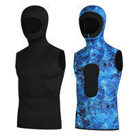 Combinaison de plongée thermique camouflage à capuche sans manches pour adulte, 3 mm, toutes saisons, pour la natation et le surf