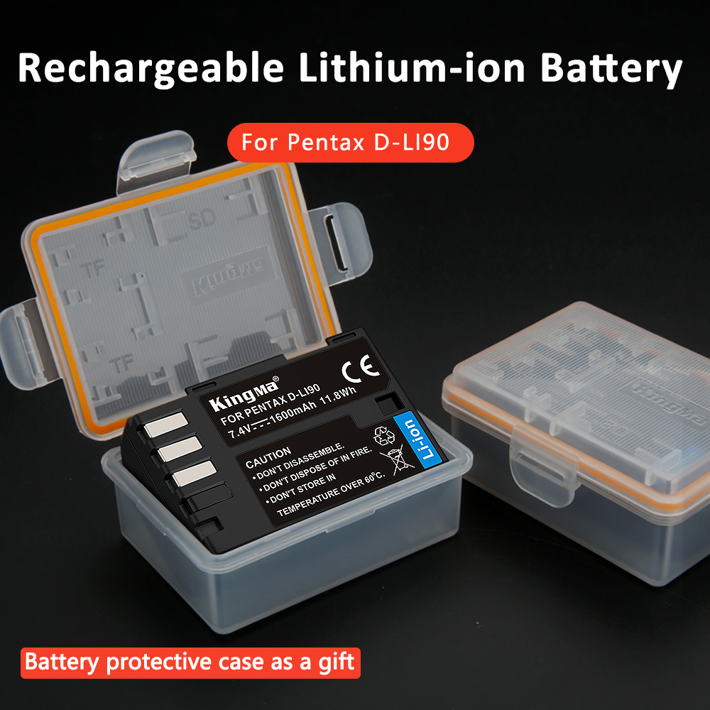Batteria DSTE D-LI90 Ricaricabile Compatibile Per Pentax K-7, K-5, K-3, 645D E Altri – 2800mAh, Alta Capacità