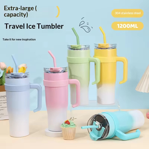 Vaso Térmico de Acero Inoxidable 304 de 40oz con Degradado, Gran Capacidad, con Pajita, para Mantener Bebidas Frías - Product Image 2