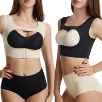 Soutien-gorge de maintien compact et ajustable, sculptant et amincissant la poitrine, rétracteur mammaire post-partum, avec armatures et dos élastique pour femme