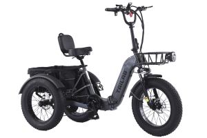 Tricycle électrique pliable miniature de 20 pouces sans balais |   Cadre en alliage à double couche |   Batterie intégrée |   Moteur de moyeu arrière 500W |   Pneu large | - Product Image 2