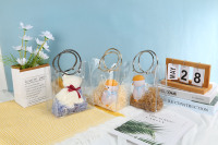 Sac fourre-tout en PVC transparent de haute qualité avec logo personnalisé sac à main de plage étanche et durable pour emballage cadeau et shopping