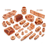 OEM China Factory CNC Machining Turning Milling C10200 Oxygen Free Copper C11000 Pure Copper Parts High Thermal Conductivity