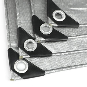 Bâche en polyéthylène bon marché de 60 x 60 pieds, couleur bleu argent - Product Image 5