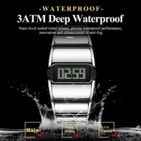 Jam Tangan Pria Poedagar E126 Kreatif dengan Tali Baja Anti Karat, Tahan Air, Model Fashion untuk Pria, Grosir Reloj Montre