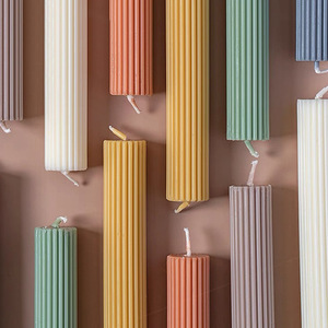 Groothandel Geurkaarsen Diner Kaarsen Lange Staaf Gestreepte Was Voor Romantische Dating - Product Image 1
