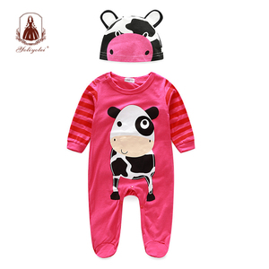 Wholesale 100% Cotton <strong>Baby</strong> <strong>Clothes</strong> Soft Stylish <strong>Baby</strong> <strong>Winter</strong> Romper Set <strong>Baby</strong> Romper With Hat - Product Image 4