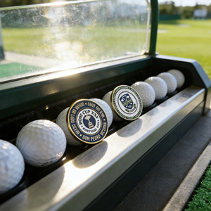 Nouveau design, vente en gros Chine : Marqueurs de balle personnalisés en forme de pièce de monnaie, jetons de golf double face - Product Image 1