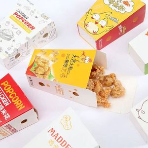 Boîte à poulet frit pour <span class=keywords><strong>petite</strong></span> entreprise personnalisée, biodégradable, écologique, vintage, pliable, en carton ivoire - Product Image 4