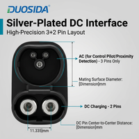 Conector de Carga CCS2 DC de 500A Versátil con Certificación TUV CE y Control de Temperatura para Flotas Comerciales