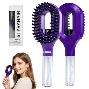 แปรงหวีผม 2-in-1 รุ่น 0728 แบบพกพา สำหรับผมเปียกและแห้ง ช่วยจัดแต่งทรง ลดการชี้ฟู พร้อมฟังก์ชั่นพ่นละอองน้ำในตัว - Product Image 1