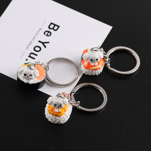 Sushi Puppy Keychain Plastic Resin Mixed Styles Random Delivery DIY <b>Bag</b> <b>Charm</b> Accessory - Product Image 2