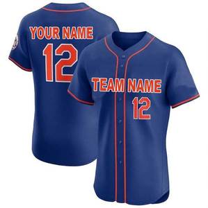 Op maat gemaakt honkbalshirt met stadsrandontwerp voor Metro Gear Navy Orange White Teamwear Polyester/Nylon Karakterpatroon Snel - Product Image 6