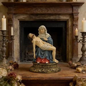 <span class=keywords><strong>Escultura</strong></span> <span class=keywords><strong>de</strong></span> la Piedad, Virgen María con el Niño Jesús, Figura Pintada a Mano, Regalo Católico Perfecto para Pascua, Navidad y Sala <span class=keywords><strong>de</strong></span> Oración - Product Image 6
