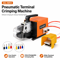 Machine à sertir pneumatique portable SQ-AM10, sertisseuse de faisceaux de câbles à commande pneumatique, matrices interchangeables, commande par pédale