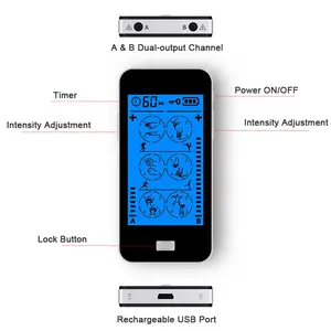 Dual Channel Tens Electronic Pulse Massager Machine Physical Small Therapy Tens Massager