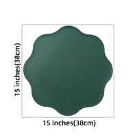 Vente en gros de sets de table ronds 1/4/6 pièces sets de table de luxe en simili cuir sets de table en forme de fleur en relief sets de table