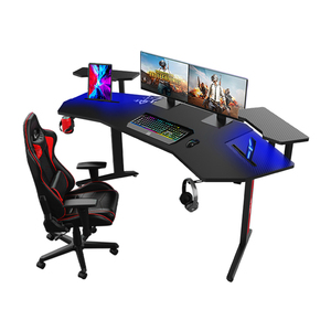Grand <span class=keywords><strong>support</strong></span> pour moniteur de bureau de jeu RVB Table d'ordinateur Esports simple en fibre de carbone métal personnalisé meilleure configuration de jeu <span class=keywords><strong>PC</strong></span> bon marché - Product Image 4