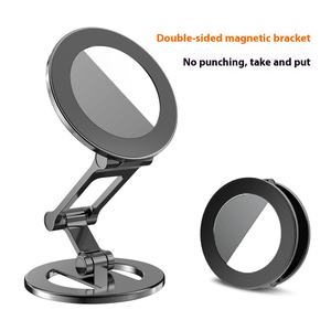 Роскошная зеркальная металлическая Портативная подставка для мобильного телефона, 2-слойный гибкий Регулируемый держатель для пальца, Сильный магнитный держатель для телефона - Product Image 6