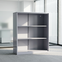 Meubles de bureau en métal, armoire à dossiers, casiers en acier ouverts, armoire avec étagères réglables