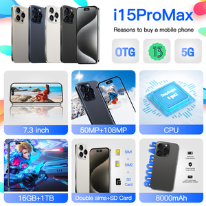 Điện thoại 15 Pro Max mới 100%, giao hàng nhanh, màn hình 6.8 inch, điện thoại di động 15 Pro Max mới, mở khóa, 4G 5G, hai <span class=keywords><strong>sim</strong></span>, 8GB+512GB, có logo - Product Image 5