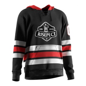Maillot de Hockey à Capuche Brodé Oversize pour Homme et Femme – Tenue d'Équipe de Hockey sur Glace à Manches Longues – Design Tendance et Abordable - Product Image 3