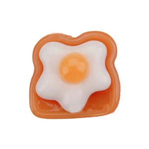 Jouet anti-stress portable en TPR, œuf frit jaune crémeux de 8 cm, simulation alimentaire créative, jouet sensoriel pour enfants et adultes - Product Image 3