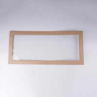 Lot de stock de boîtes à lunch écologiques en papier kraft brun rectangulaires pour emporter les repas, accessoire d'emballage avec couvercle transparent avec fenêtre