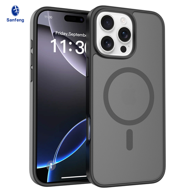 Factory Direct Wholesale Matte Translucent iPhone 16 Pro Max Case Luxury Soft Touch Custom Shockproof Magnetic Mobile Phone Case