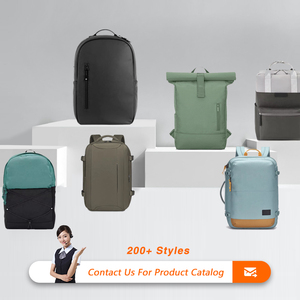 Fabricant personnalisé avec logo Moderne Esthétique Mode Premium Casual Carry on Travel Faux <span class=keywords><strong>Cuir</strong></span> <span class=keywords><strong>Sac</strong></span> <span class=keywords><strong>à</strong></span> <span class=keywords><strong>dos</strong></span> pour ordinateur portable pour Hommes Femmes - Product Image 3