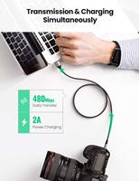 UGREEN Cable Mini USB 2,0 Tipo a Cable Mini B Cable de carga trenzado de nailon