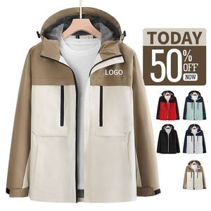 Fashion Design Spring Outdoor <b>Jacket</b> <b>Waterproof</b> Custom Logo Leisure Sport Unisex Windproof Breathable Lightweight Hooded - Product Image 3