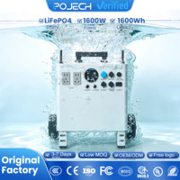 Générateur solaire portable Lifepo4 longue durée 1600W IP65 avec design robuste, station d'alimentation tout-en-un pour événements en plein air